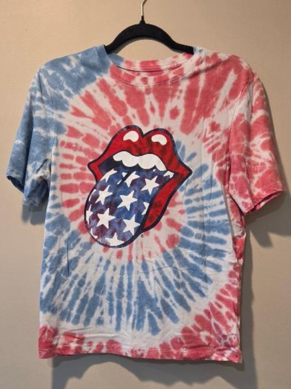 Rolling Stones Patriotic Tie-dye Graphic Tee Junio Youth XL